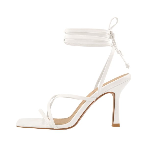 Ankle Strap Square Toe Stiletto Sandals - Image 4