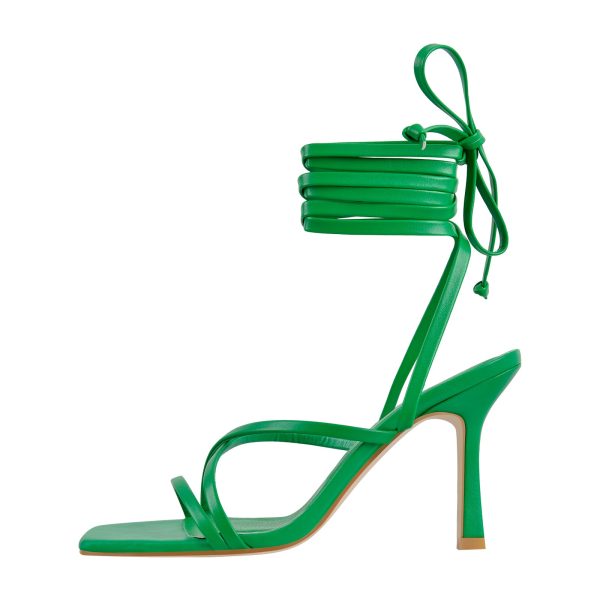 Ankle Strap Square Toe Stiletto Sandals - Image 8