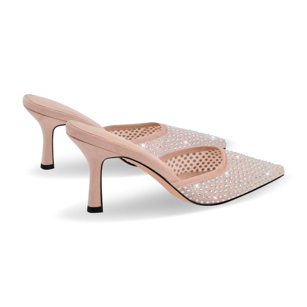 Pointed Toe Rhinestone Slip On Mules - Image 15