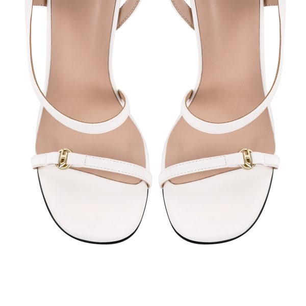 Square Toe Strap Slingback Stiletto Sandals - Image 4
