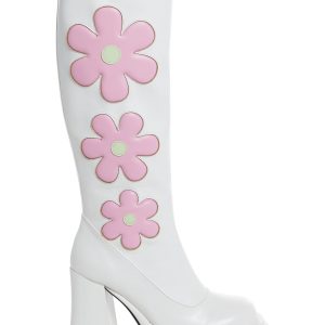 Groovy Shindig Platform Boots - White