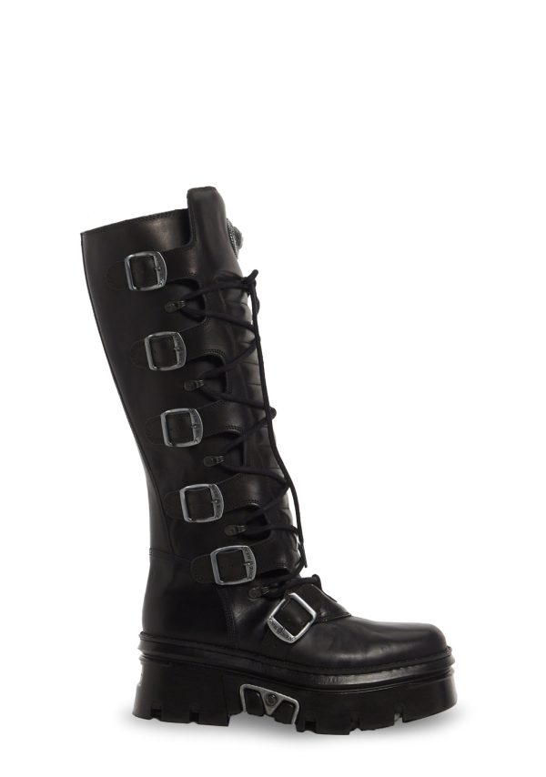 M-WALL272-S1 Leather Knee High Boots