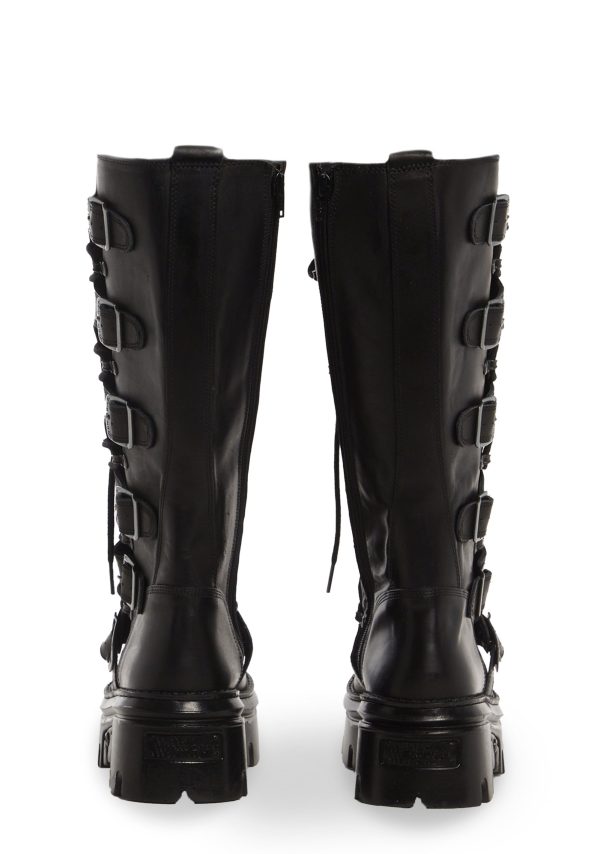 M-WALL272-S1 Leather Knee High Boots - Image 3