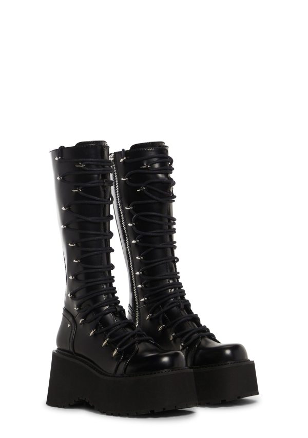 Glam Grit Knee High Boots - Image 3
