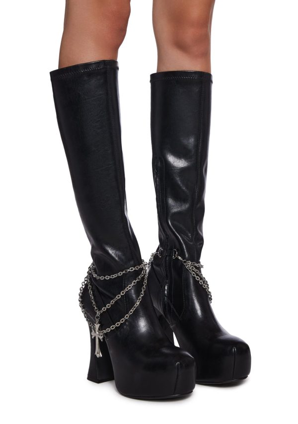 Wicked Descent Knee High Boots - Image 3