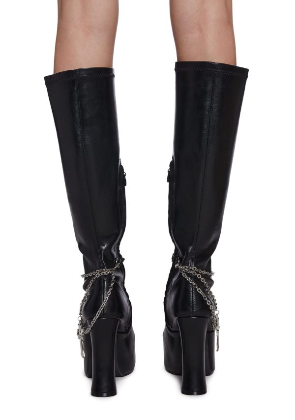 Wicked Descent Knee High Boots - Image 4