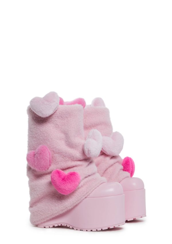 Snuggle Wonderland Platform Boots - Pink - Image 3