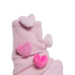 Snuggle Wonderland Platform Boots - Pink