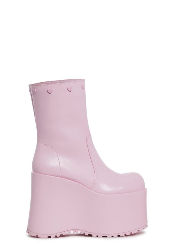 Snuggle Wonderland Platform Boots - Pink - Image 5