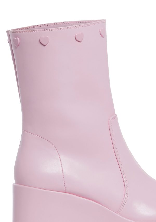 Snuggle Wonderland Platform Boots - Pink - Image 6