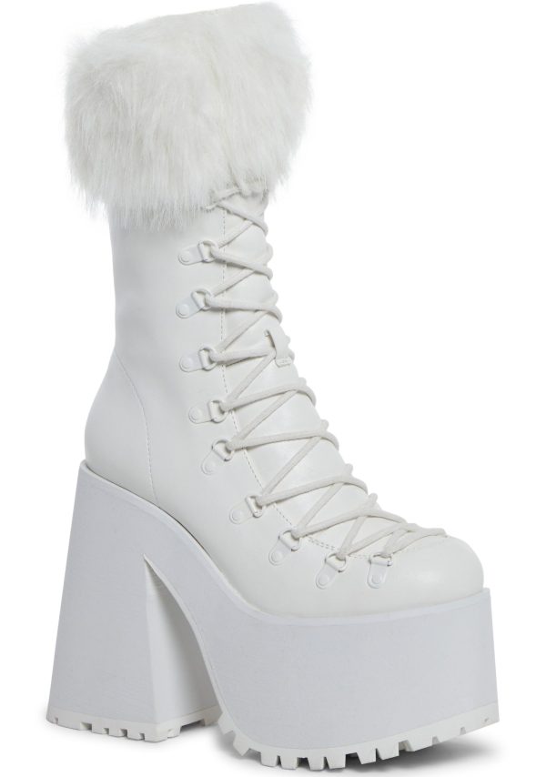Snow Bunny Lace-Up Boots - White - Image 2