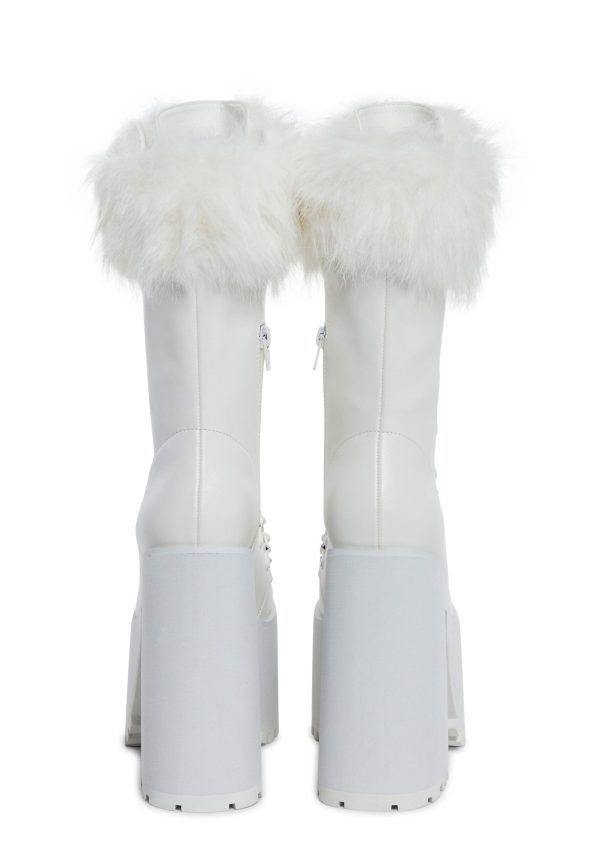Snow Bunny Lace-Up Boots - White - Image 3