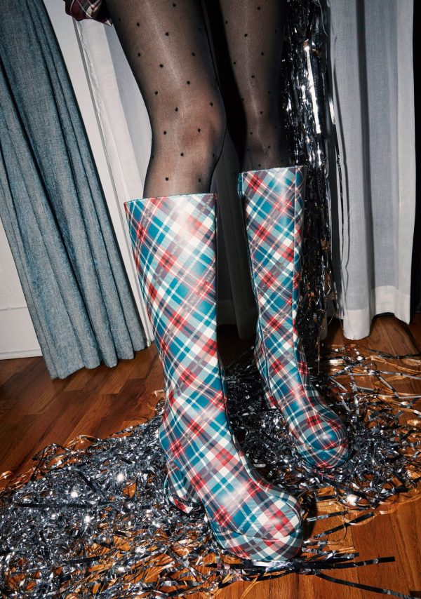 Flirty Flair Go Go Boots - Plaid - Image 5