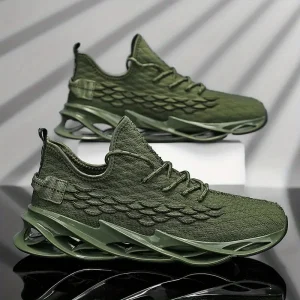 Breathable Mesh Shoes - Slip-Resistant Rubber Sole Low-Top Lace-Up Design