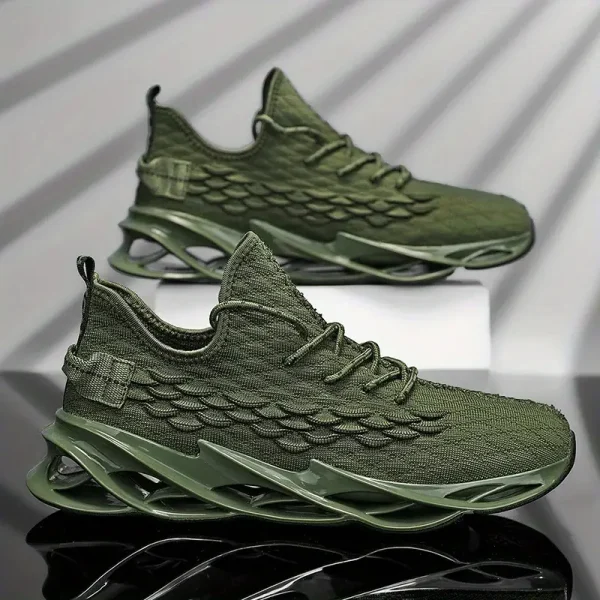 Breathable Mesh Shoes - Slip-Resistant Rubber Sole Low-Top Lace-Up Design