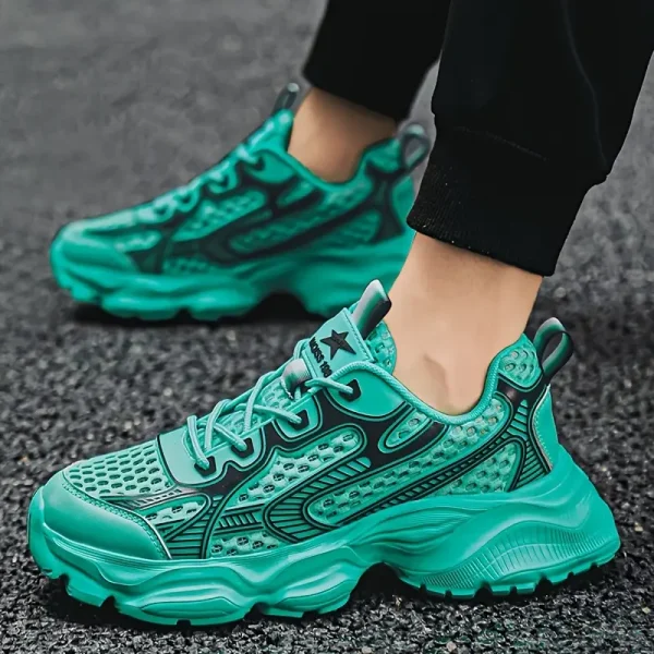 Breathable Mesh Low-Top Running Shoes - Lightweight Cushioned Sole - Image 2