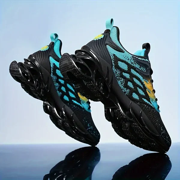 Lightweight Breathable Running Shoes - Knit Fabric Upper & TPU Sole - Image 2